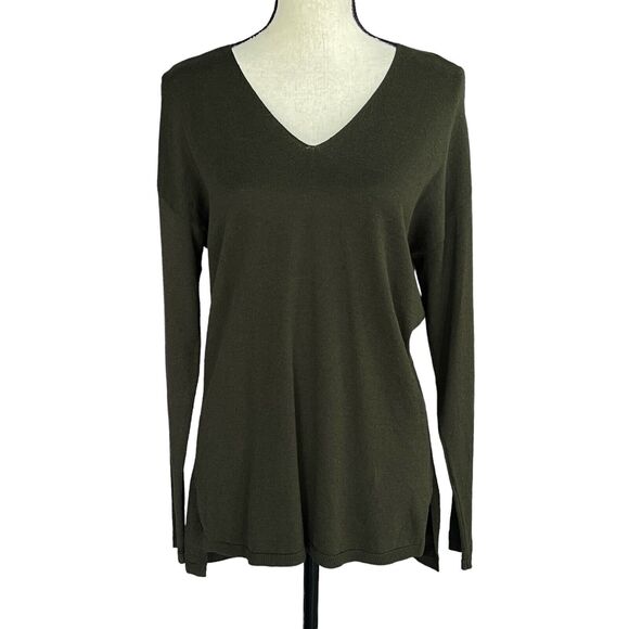 INC International Concepts X-Small Sweater Tunic Long Sleeve Tight-Knit V-Neck - Picture 1 of 6